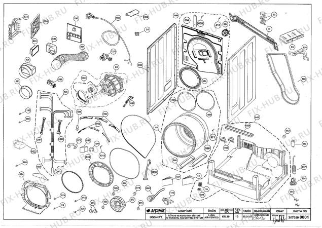 Схема №3 BLOMBERG TAF 1230A (7180581100) с изображением Руководство для сушильной машины Beko 2810540331